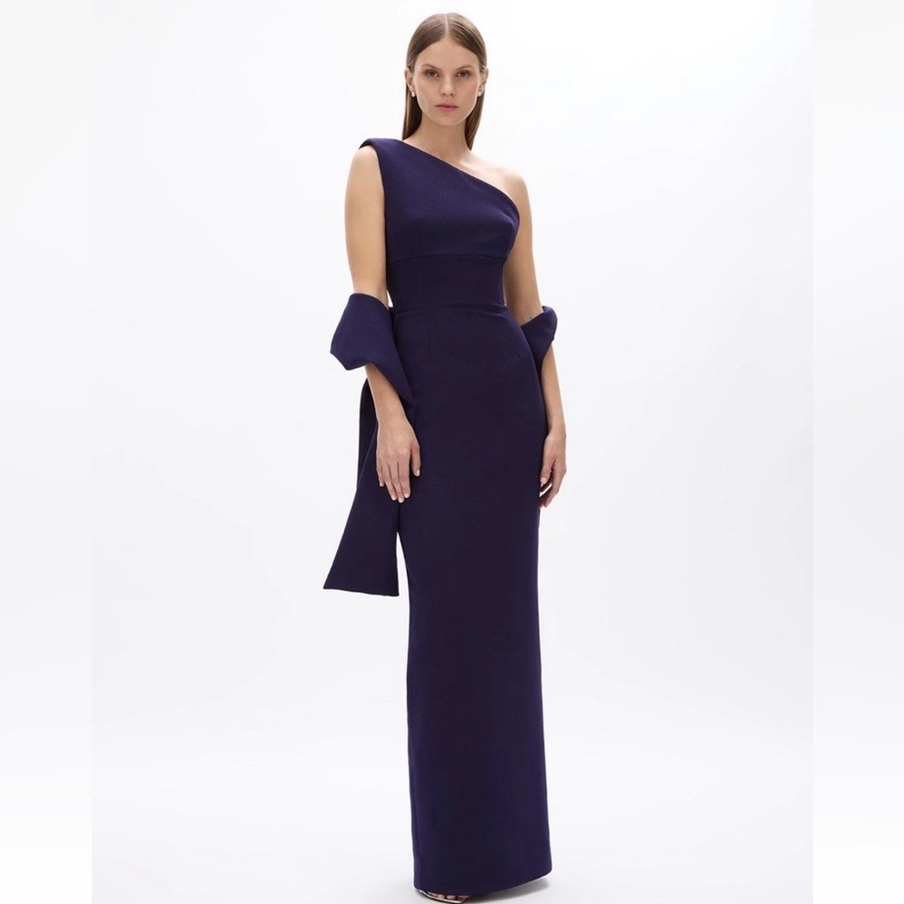 NWOT $1200 MRPs Rachel Gilbert Clara dress in dark indigo size 8 - Picture 6 of 17
